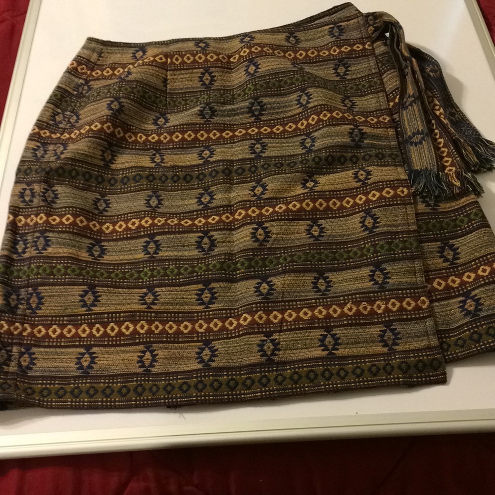 Pattern Wrap Skirt